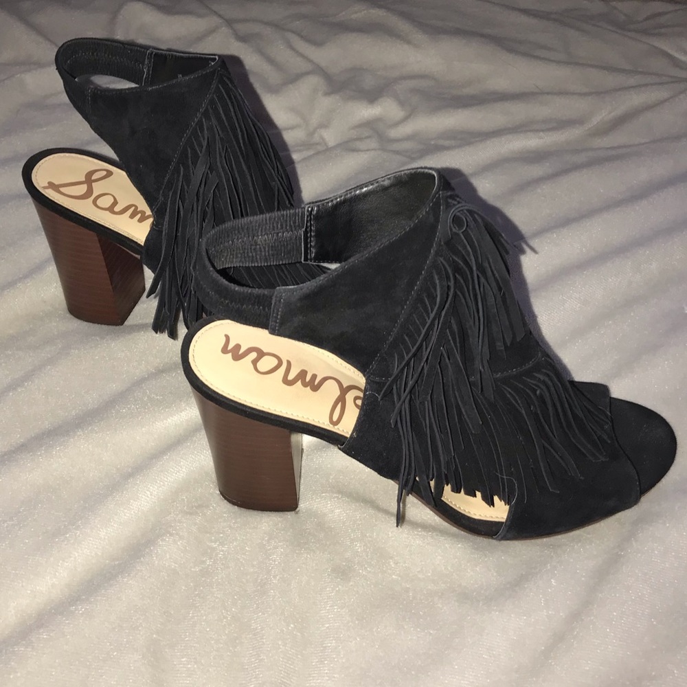 SAM EDELMAN suede sling back